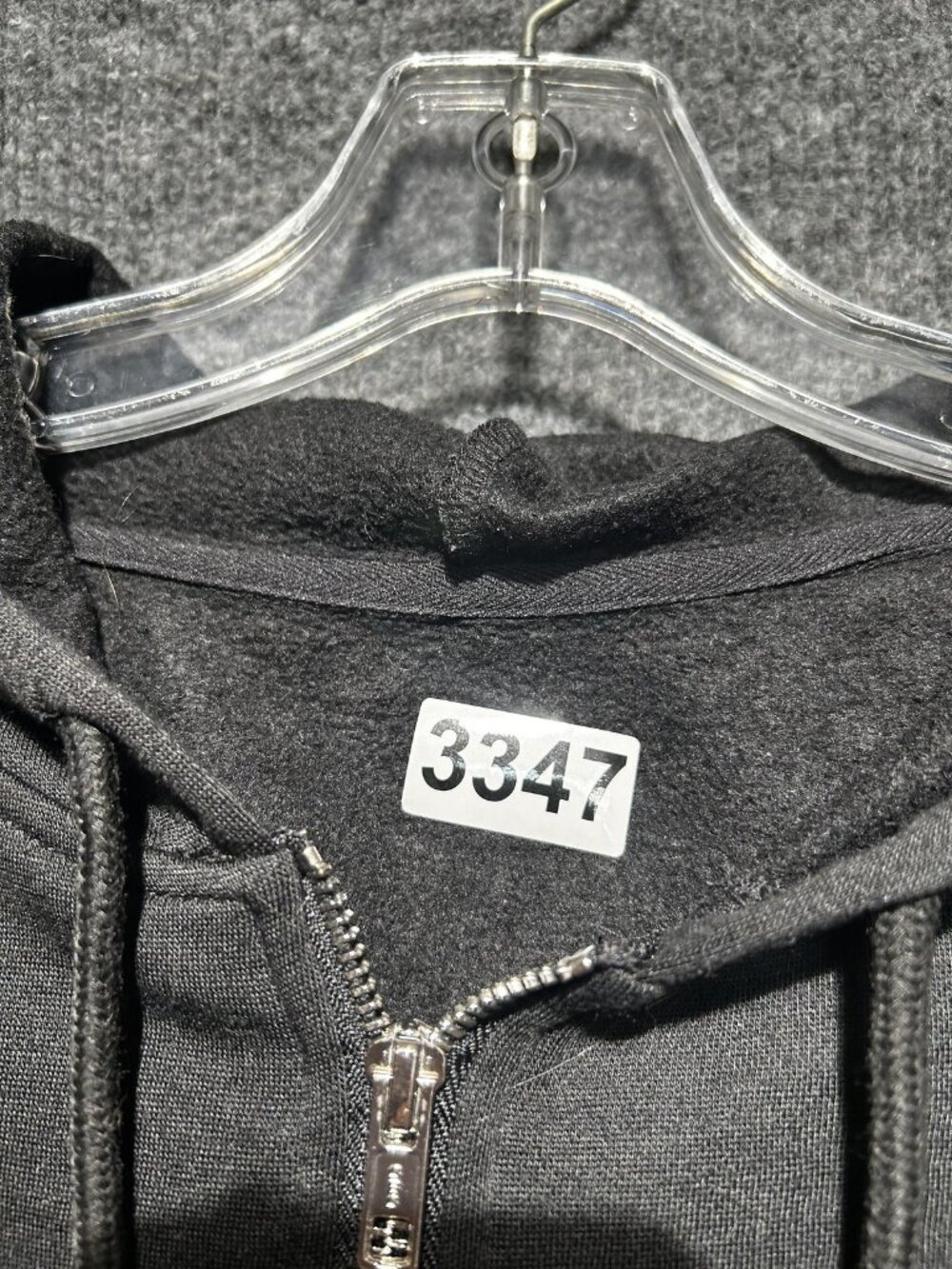 SHEIN Hoodie Womens Large Black Full Zip Fleece Sweatshirt Pockets Solid Basic - Picture 5 of 7
